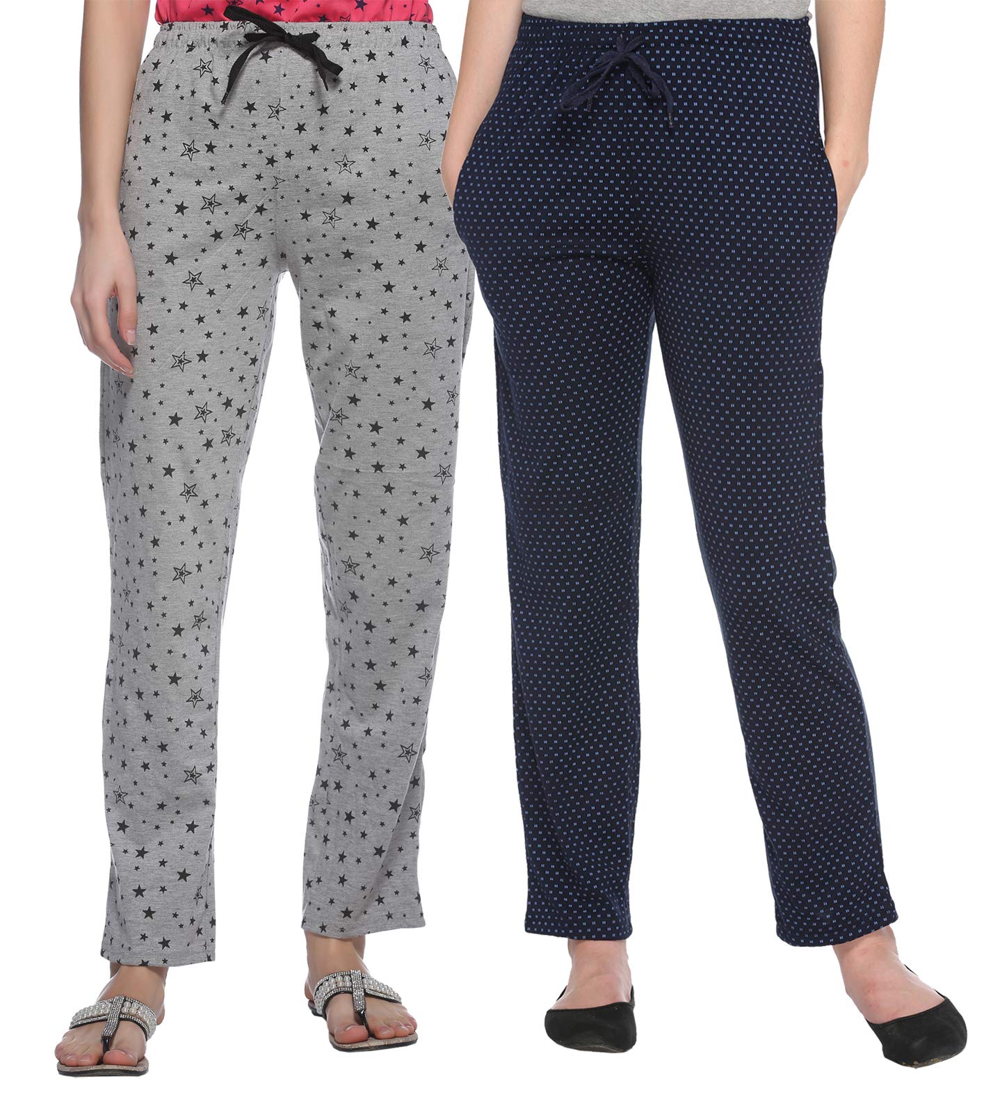 SHAUN Women's Loose Fit Trackpants (Pack of 2) (B07PBW9DSZ_Multicolor_Medium)