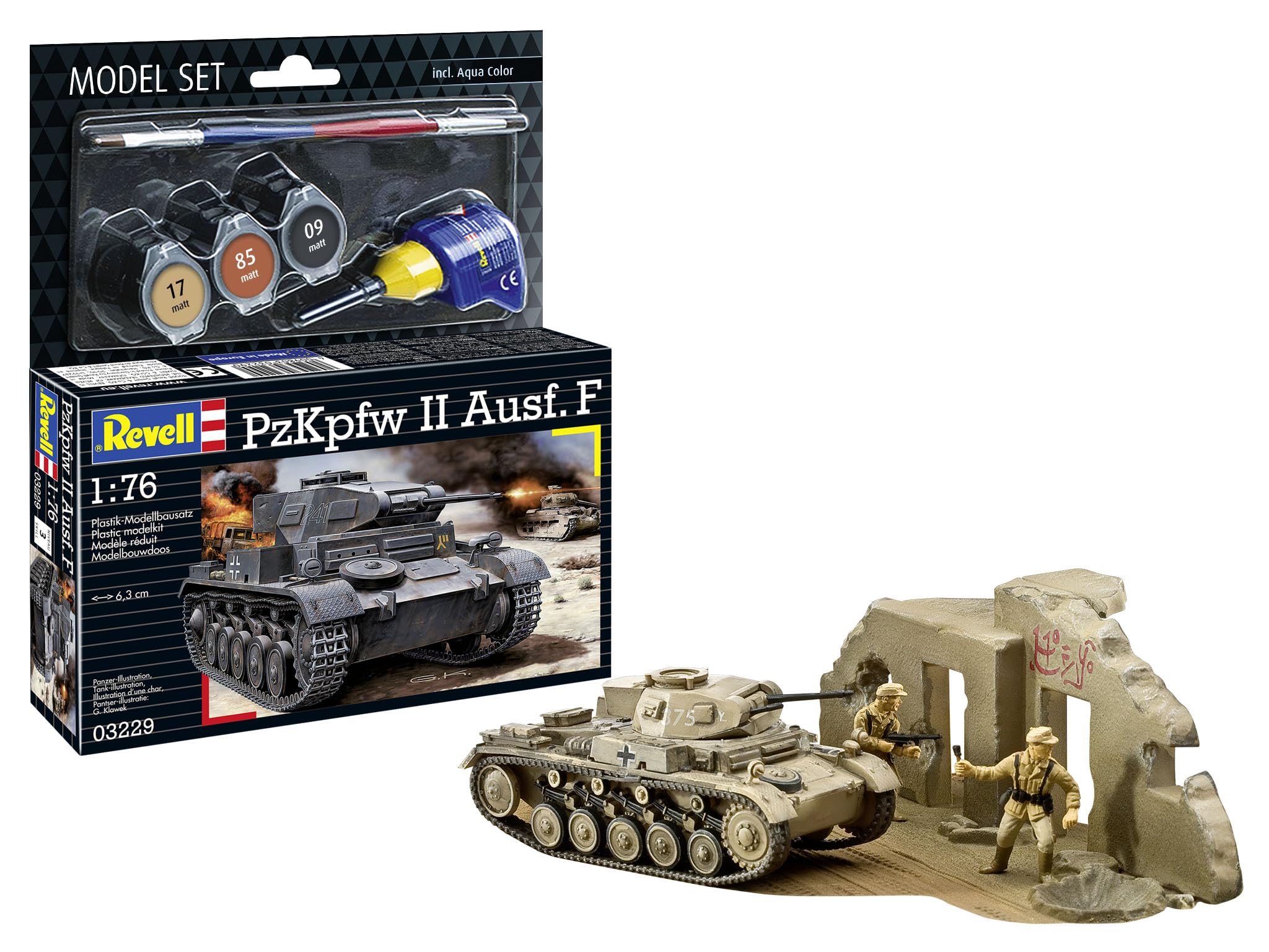 Revell 03229 - 1/76 WWII Pzkpfw II Ausf. F - New
