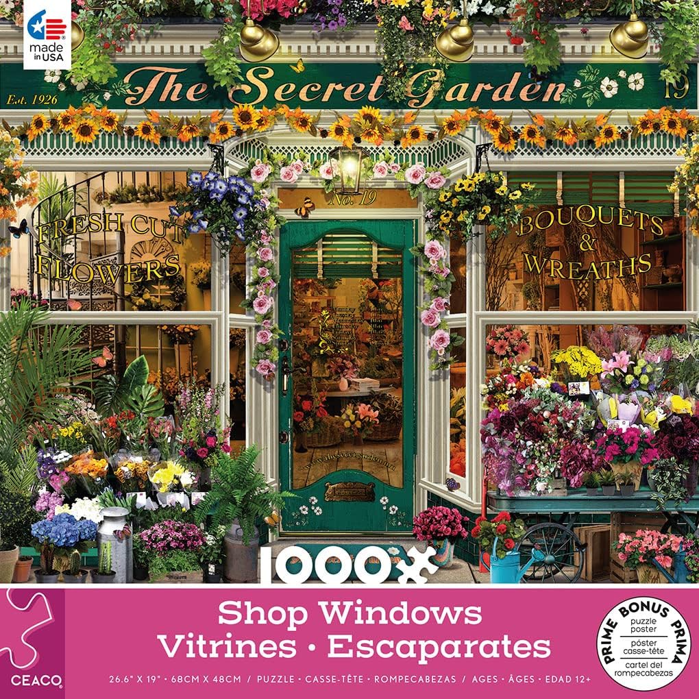 Ceaco - Shop Windows - The Secret Garden - 1000 Piece Jigsaw Puzzle : Toys & Games