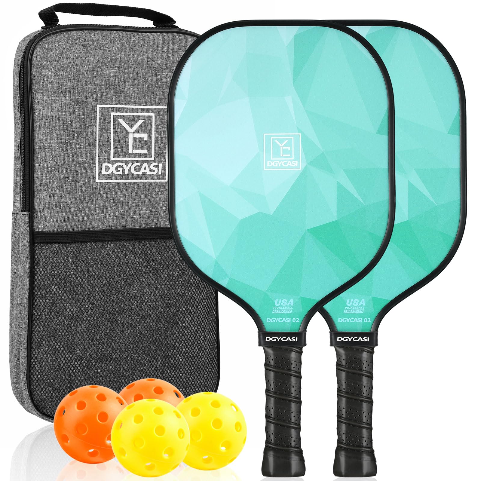 YC DGYCASI Pickleball Paddles Set of 2 USAPA Approved Pickleball Set 2026