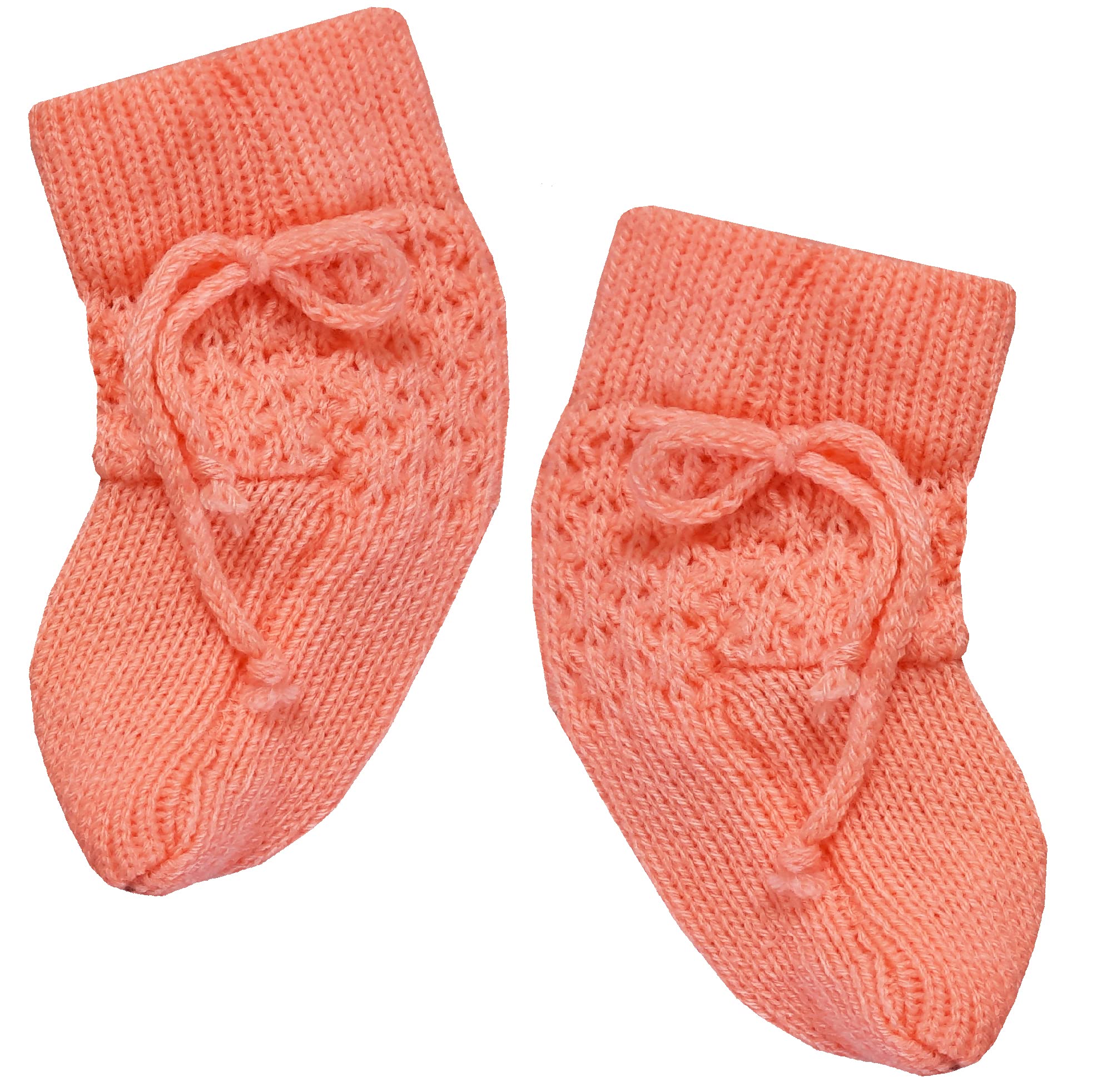 little PANDA Unisex Baby Sweater Woollen Full Sleeves Sweater with Cap and Booties Set Baby Boys and Baby Girls Sweater (in, Age, 6 Months, 9 Months, Regular, Peach) - Image 4 thumbnail