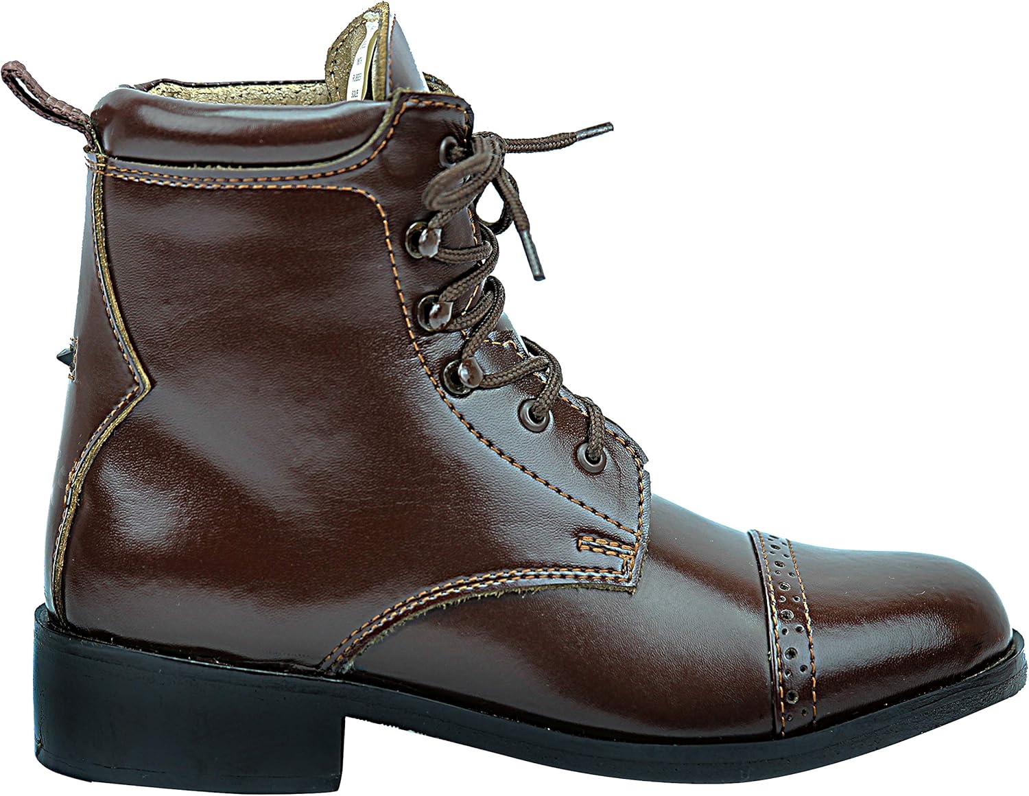 Hispar Kids Children Challenger Laced Paddock English Horse Riding Leather Boots : Clothing, Shoes & Jewelry