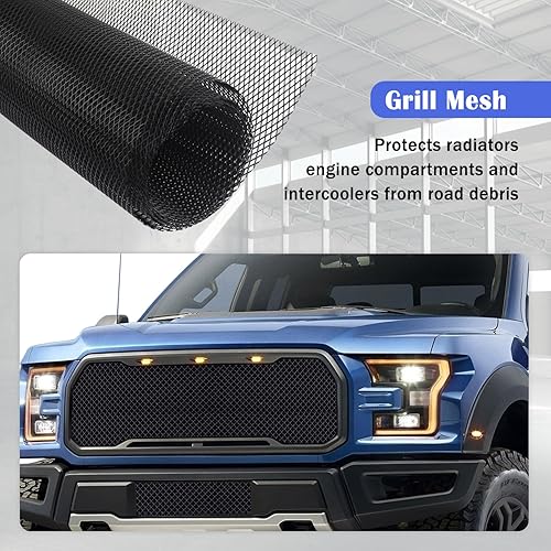 Miniatura 3 de Trimmable Car Grill Mesh,Aluminum Alloy Automotive Grilles,Universal Mesh Grill Insert Fits for Front Bumper Hood Air Vents Spoiler Automotive