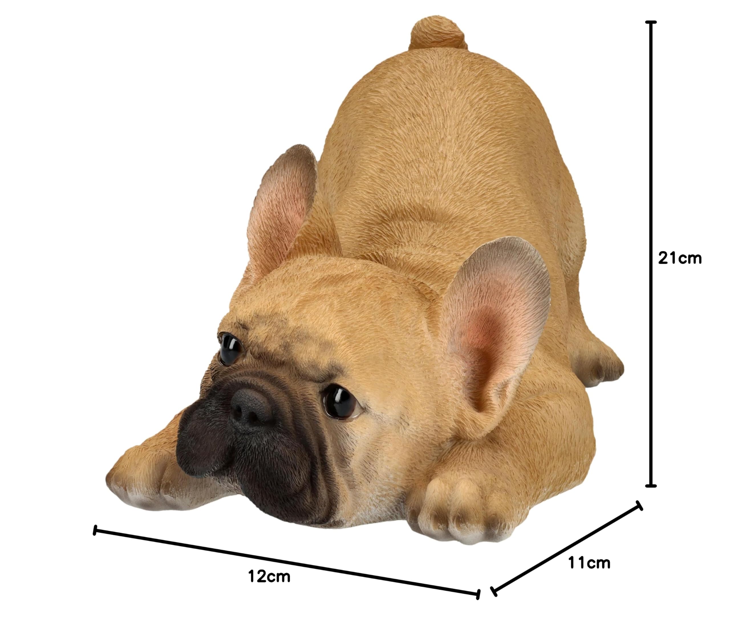 Statuetta di Bulldog francese, cucciolo di volontà di giocare – figura di cane cane bambino figura decorativa regalo per gli amanti dei cani Hotant