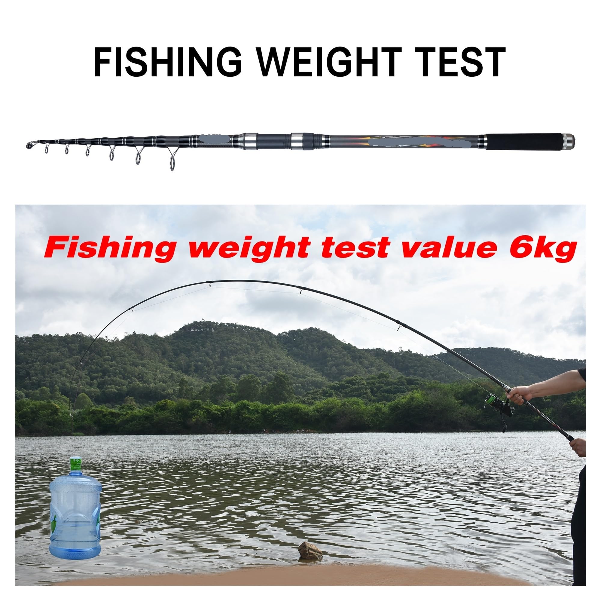 Canna da pesca telescopica surf 30T Carbon Spinning 3,5 libbre di potenza /,9 m/4,2 m rigida for carpa surfcasting, compatibile for 40-160 g