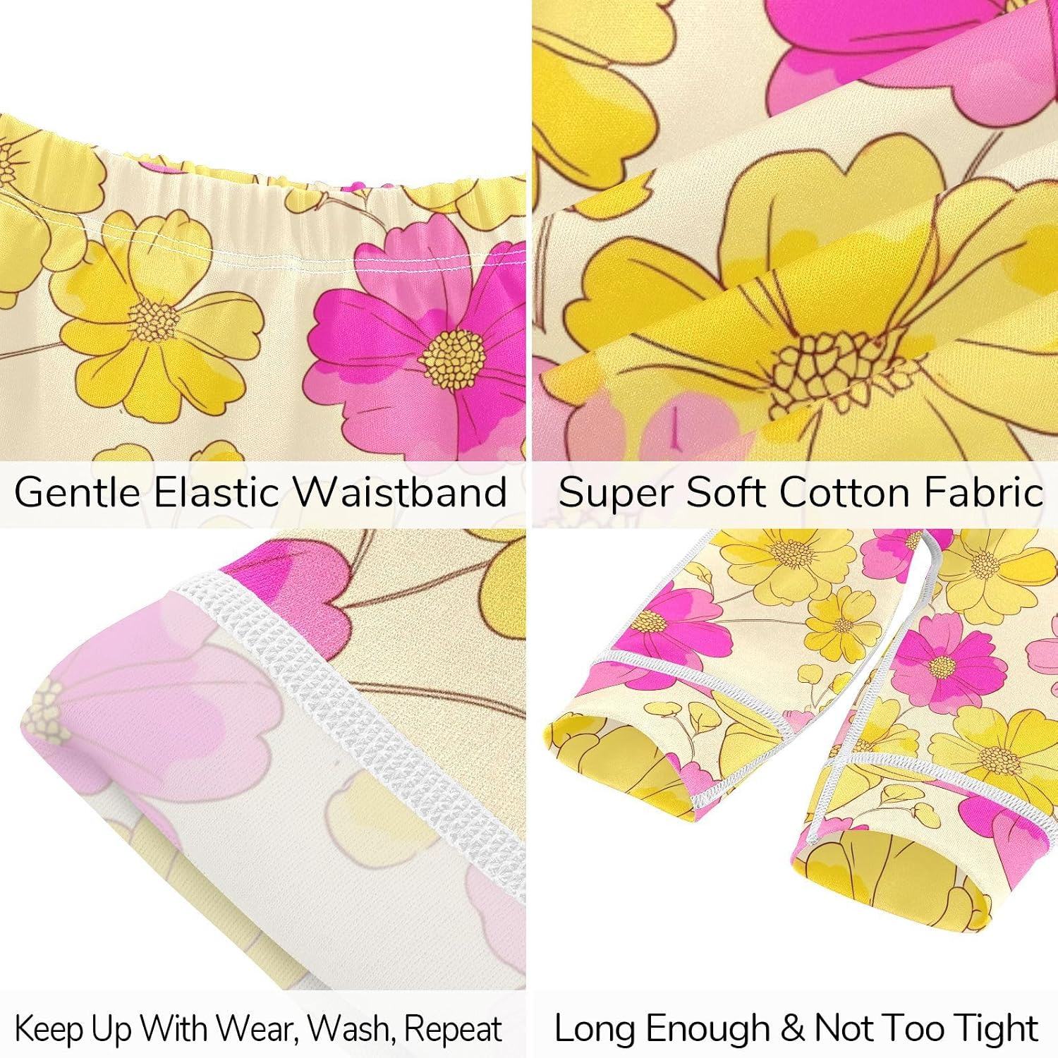 vvfelixl Baby Clothes Flowers Yellow Pink Baby Bodysuits Set Unisex Short Sleeve Babys Pants Sets 0-3M
