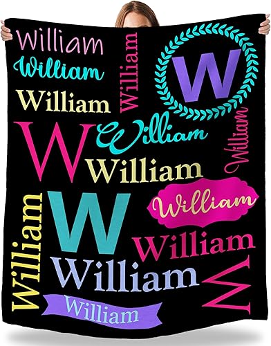 Miniatura 71 de Artsadd Personalized Baby Blanket for Girls Boys, Custom Baby Blankets with Name Customized Throw Blanket for Kids Newborn Baby Shower Birthday Gifts