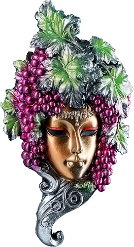 AEVVV Máscara decorativa estilo italiano para colgar en la pared, máscaras de decoración de pared, adorno de uva