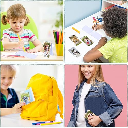 Miniatura 6 de Teling 24 blocs de notas de animales para perros, pequeños blocs de notas de bolsillo en espiral, recuerdos de fiesta para cachorros, decoración de