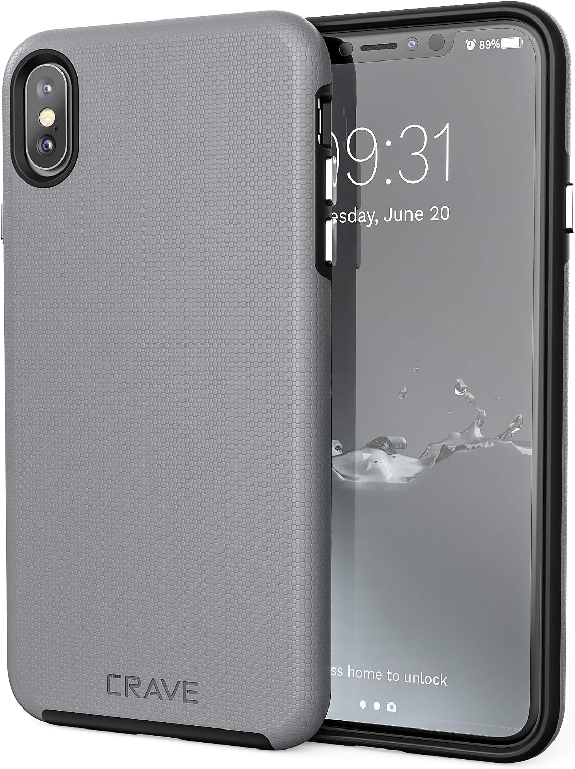 iPhone Xs Max Case, Crave Dual Guard Protection Series Case for Apple iPhone Xs Max (6.5 inch) - Slate