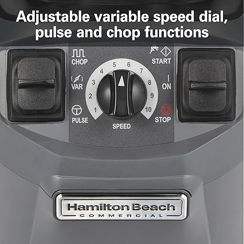 Miniatura 3 de Hamilton Beach Commercial HBF510S Expeditor - Licuadora de alimentos culinaria de acero inoxidable, 2.4 caballos de fuerza, capacidad de 64 onzas,