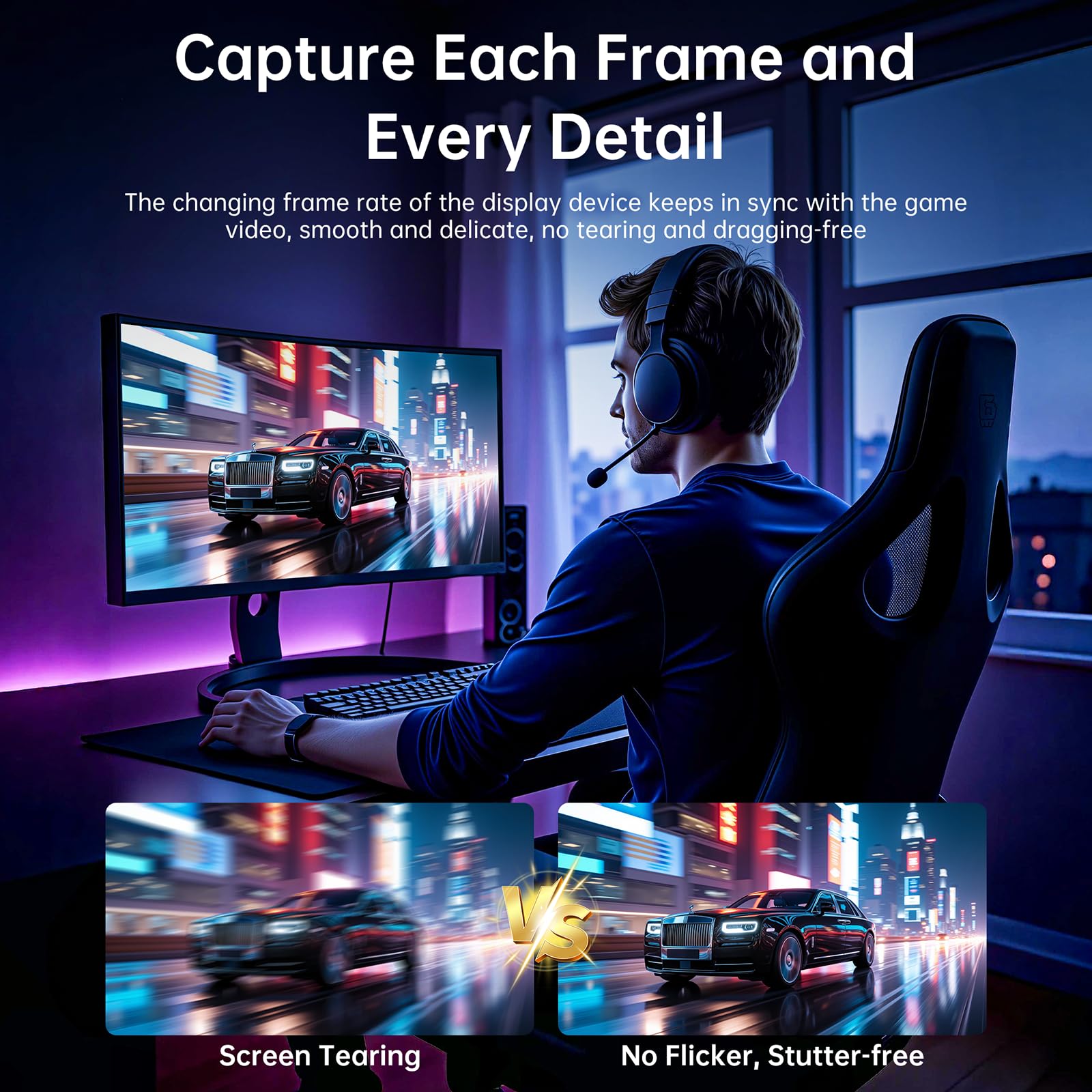 Câble HDMI 4K de 2 m, certifié ultra haut débit, câble tressé 4K @ 60 Hz, DTS:X, HDCP 2.2 et 2.3, HDR 10 compatible avec Roku TV/PS5/HDTV