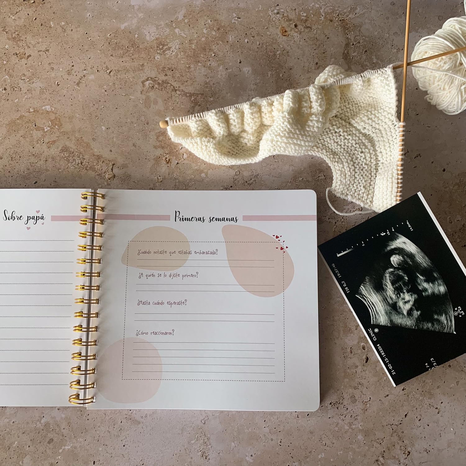 SUSIKO - Diario de Embarazo 'Y Aquí Comienza Nuestra Historia' | Diseñado con Cariño para Acompañarte en todo Momento | Un Tesoro para Fotos, Notas y Recuerdos | Regalo Ideal para Futuras Mamás
