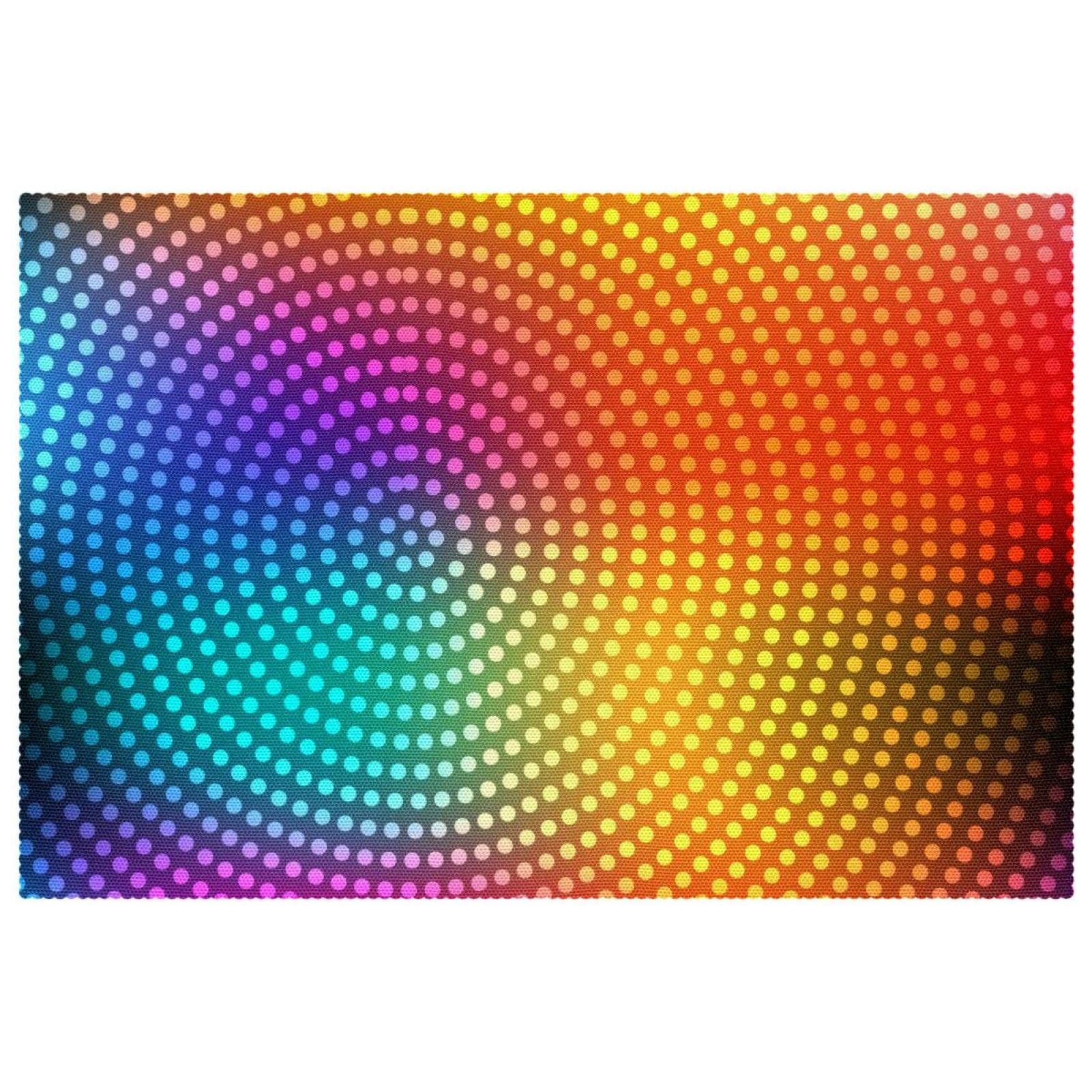 Sets de table colorés pour décoration de cuisine moderne repas en famille design abstrait