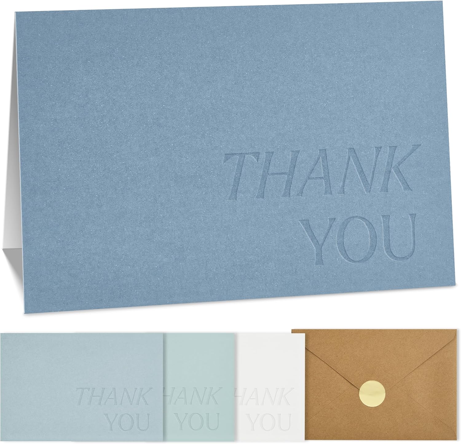 Beautiful Thank You Cards Set of 30 With Envelopes and Stickers - Elegant Blank Cards For Personalized Notes - Perfect Bulk Stationary Set For All Occasions incl. Weddings, Business & Baby Showers