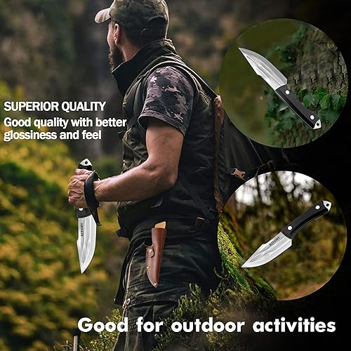 Miniatura 5 de Kitory Cuchillo de chef con funda de cuero, cuchillo de corte de carne con mango de PP, cuchillo de chef profesional de acero de alto carbono para