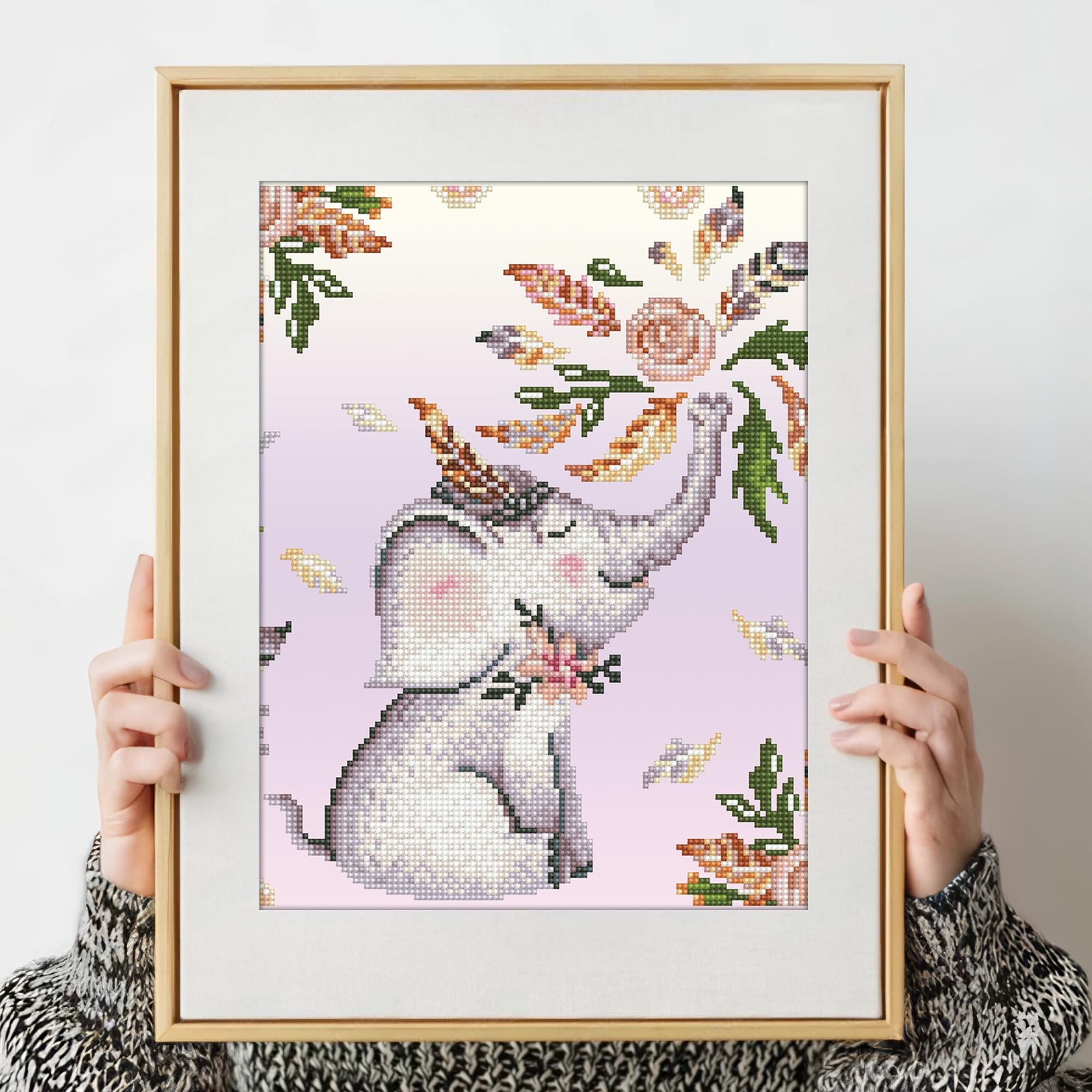 Diamond Dotz DD6-031 Flower Shower – Diamond Painting Set Ca. 32x37 Cm | Mit Funkelnden Steinchen, Für Kinder & Erwachsene