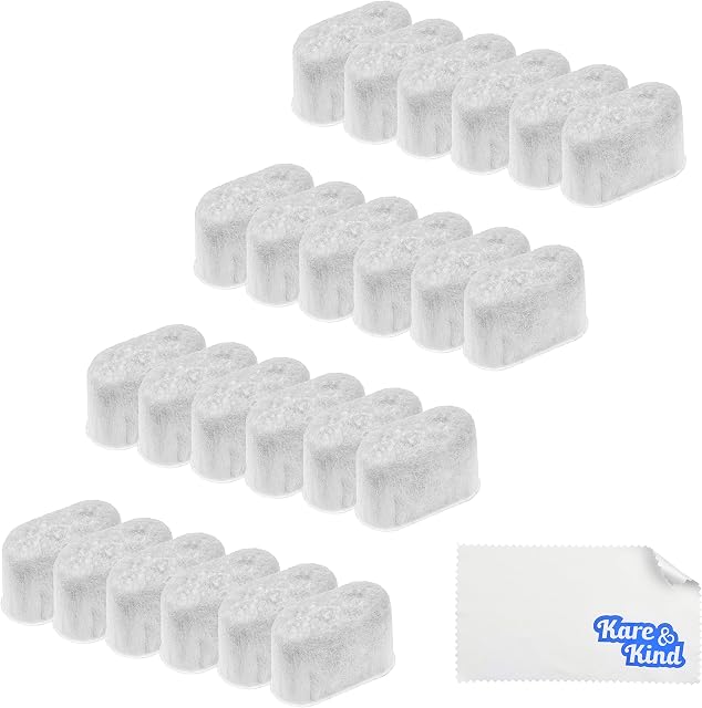 Kare & Kind 24-Pack Cuisinart Coffee Makers Replacement Activated Charcoal Water Filters - Compatible with All Cuisinart Coffee Makers