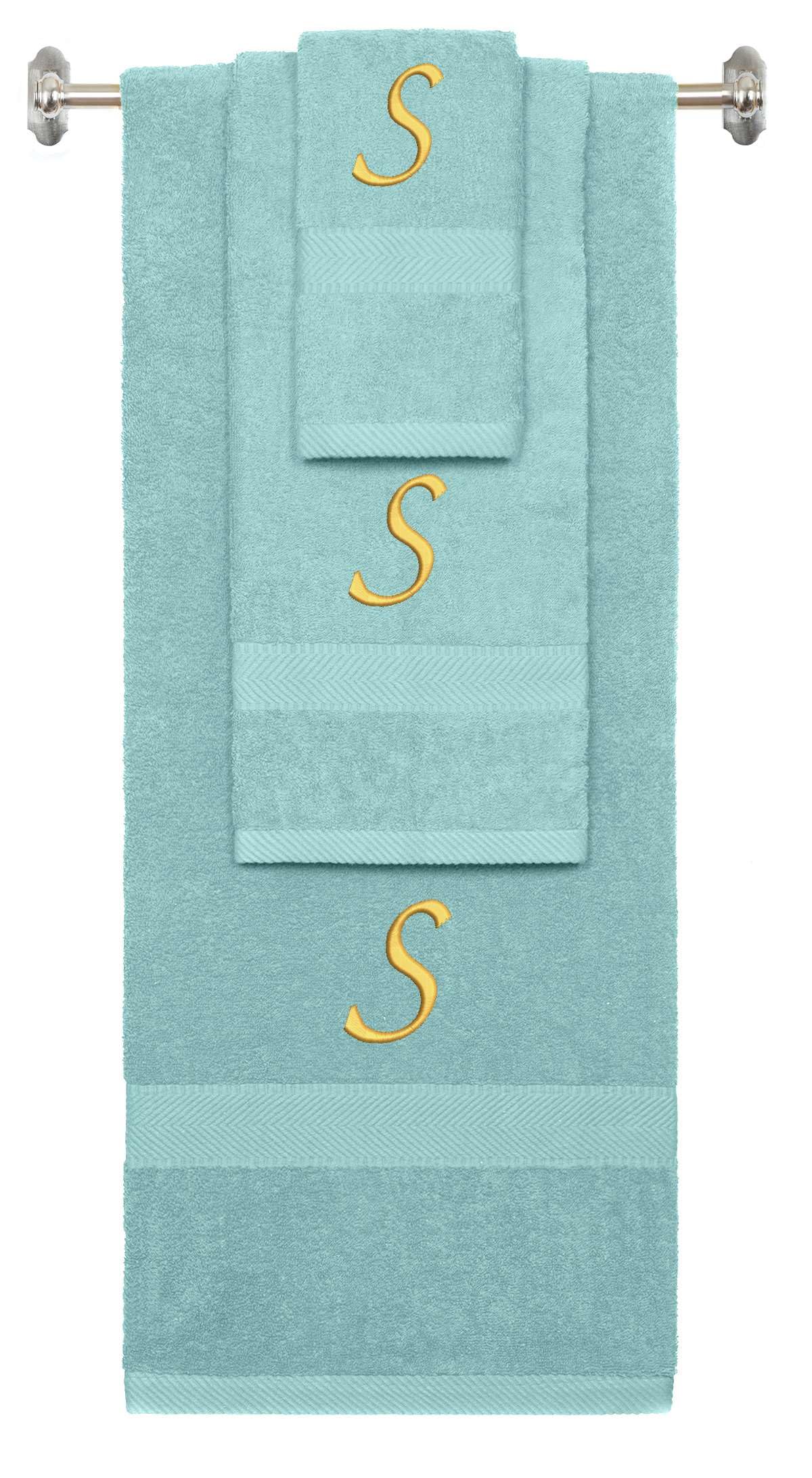 Personalized Monogram Towel Set - Custom Embroidery -17