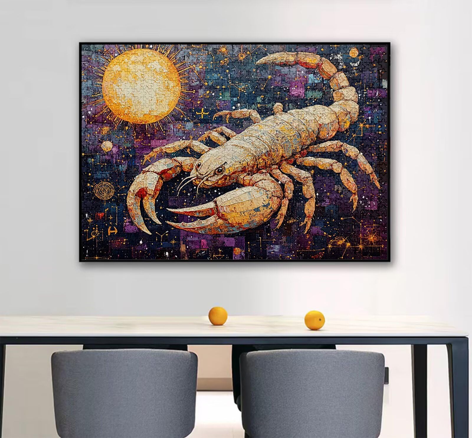 Skorpion Puzzle 2000 Teile Erwachsene, Groß Puzzle Sonne Poster Design, Holz Jigsaw Kreativ Set für Erwachsene Teile mit Geschenkbox Verpackung for Wanddeko Wohnzimmer, Geschenke, 100x70cm, Model38
