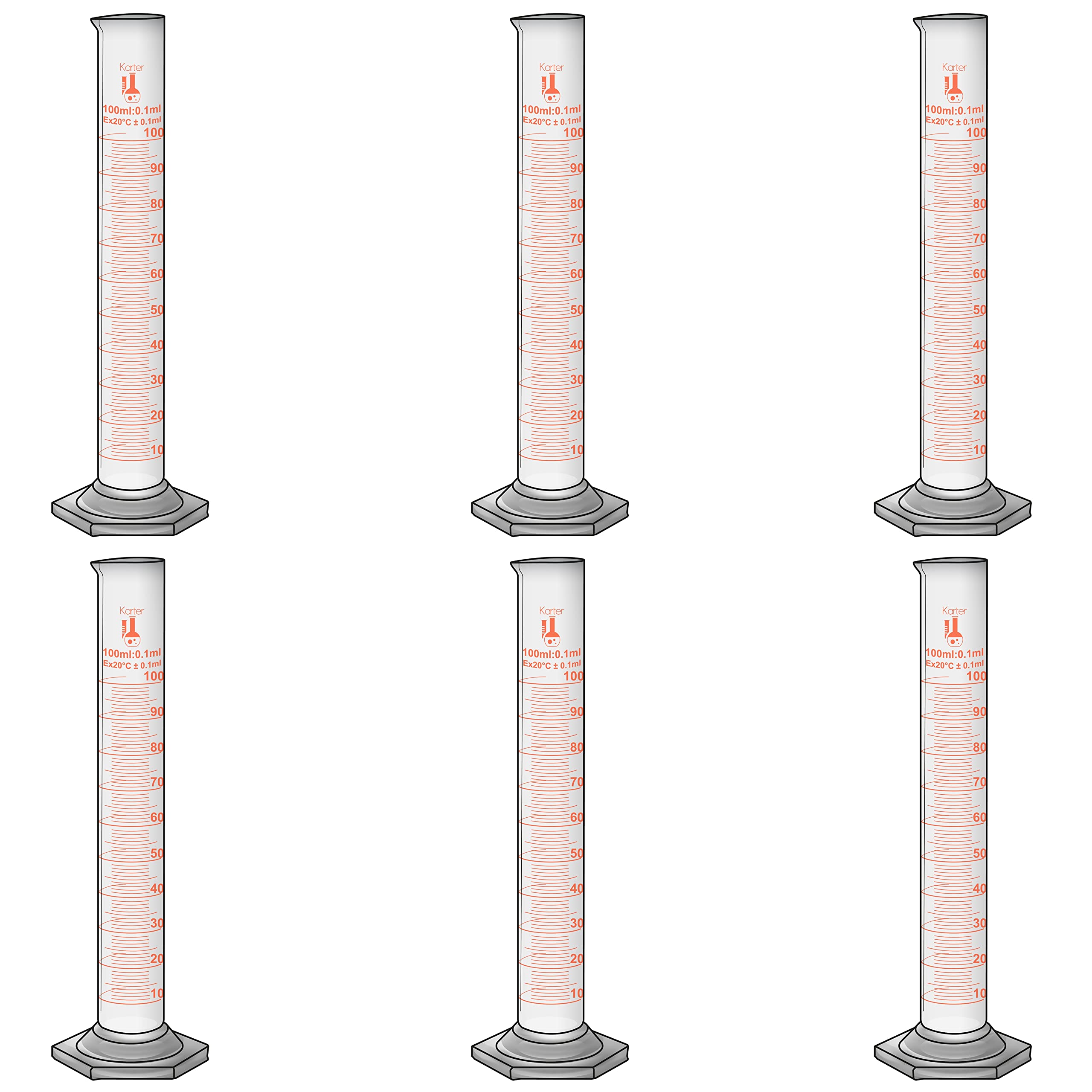 Borosilicate Graduated Cylinder - 1000ml -10