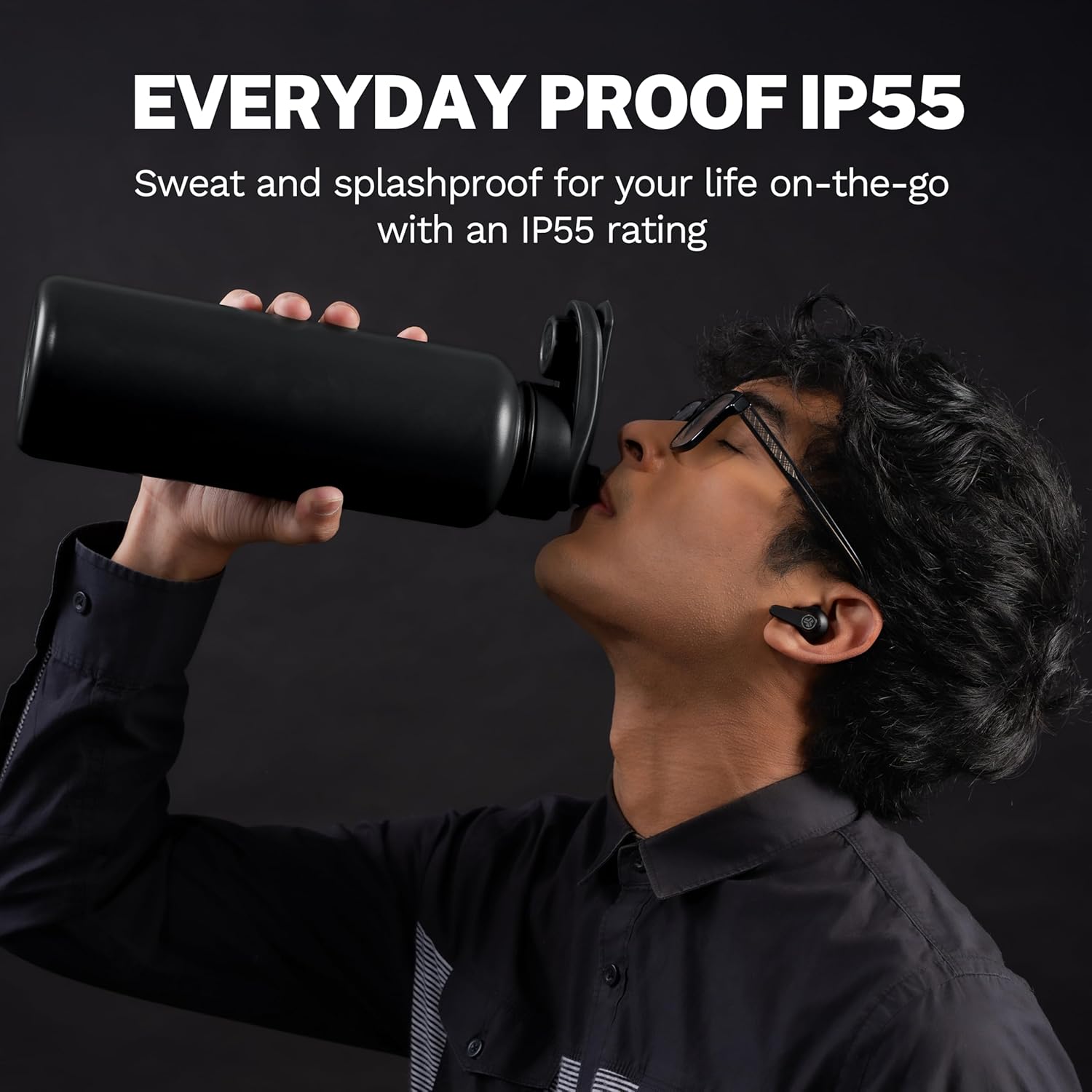 JLab Go Pods ANC True Wireless Bluetooth Earbuds & Charging Case, Hybrid Active Noise canceling + Be Aware for Safe Listening, 26+ Hours Total Playtime, Clear Calls, Custom Sound via App, Black - Image 7