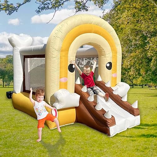 Inflatable Crocodile Bounce House with Slide – Portable Jumping Fun for Kids Ages 3-8, Includes 370W Blower for Indoor & Outdoor Play (9.35 * 6.56 * 7.12ft)