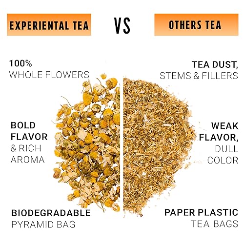 Miniatura 5 de Experiential Tea - Té de hierbas de limón y jengibre, 100 bolsas de té piramidales biodegradables, sin cafeína, mezcla de hojas enteras para