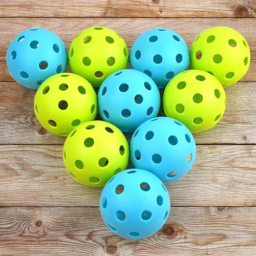 Miniatura 4 de Mototo Paquete de 12 pelotas de béisbol de plástico huecas suaves con una bolsa de cordón para batear, entrenamiento de béisbol para uso en