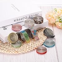 Vista 5 de MECCANIXITY 3 rollos de cinta de diamantes de imitación autoadhesiva de 0.315 pulgadas para proyectos de artes y manualidades, pasteles de boda