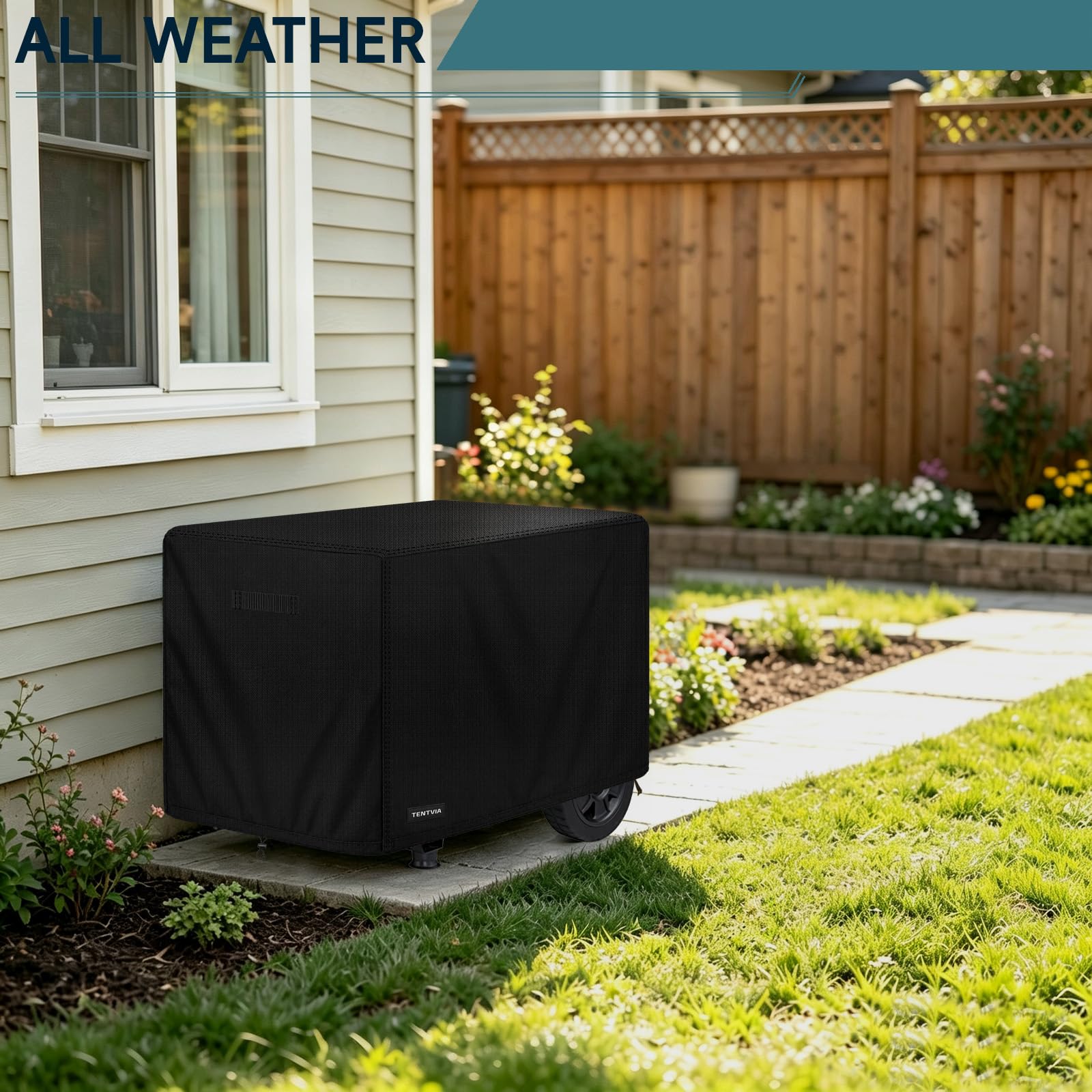 Nuevo modelo 2025: cubierta para generador de exteriores de 32 x 24 x 24 pulgadas, tela Oxford 600D resistente, protección a prueba de polvo e impermeable para generadores, adecuada para la mayoría de