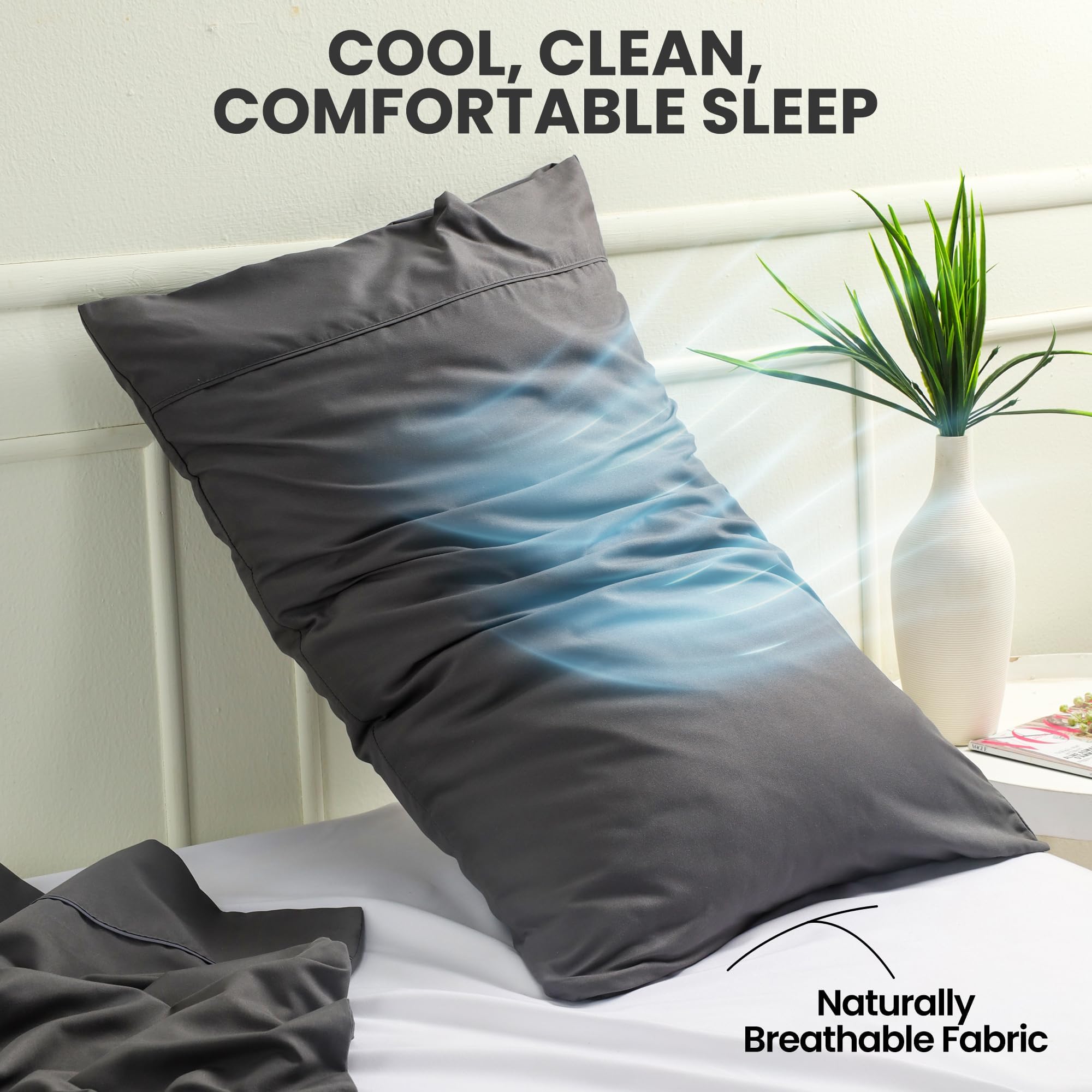 Utopia Bedding - 12 fundas de almohada de microfibra cepillada