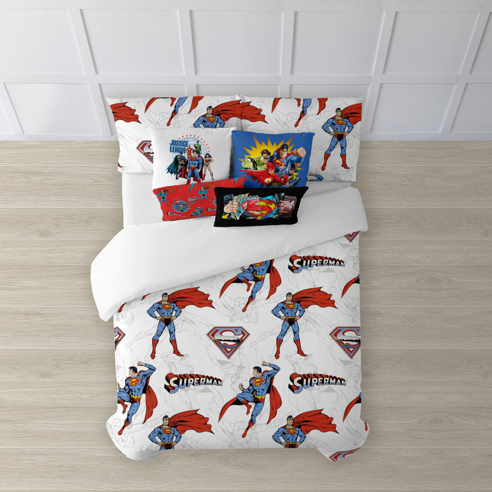 Funda nórdica 100% algodón para evitar el frío en camas de 180 con diseño de Superman BELUM