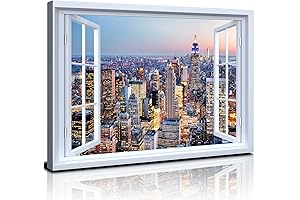 Mesmerizing NYC Canvas Wall Art: Unveil the Enchanting Manhattan Skyline at Night