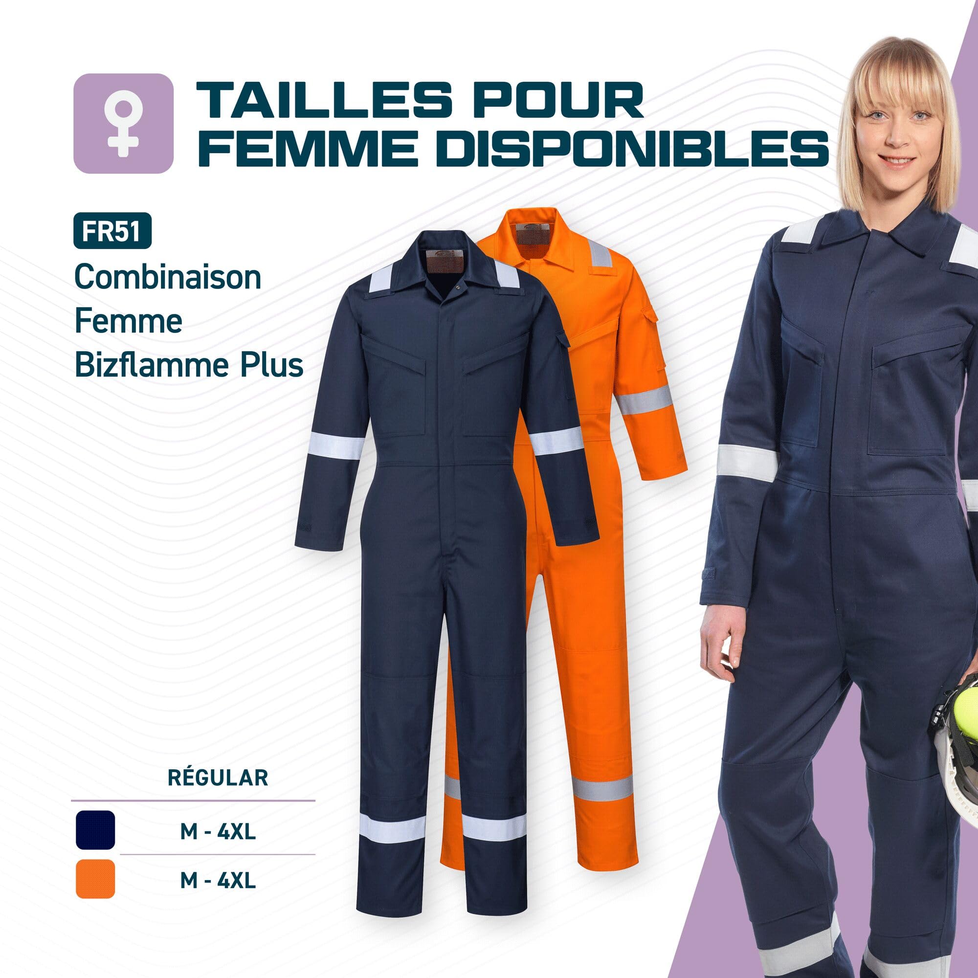 Portwest FR50 Combinaison Réfléchissante Résistante aux Flammes Antistatique et Ignifuge pour Homme avec Protection contre les Arcs Électriques 350g Noire, XXL