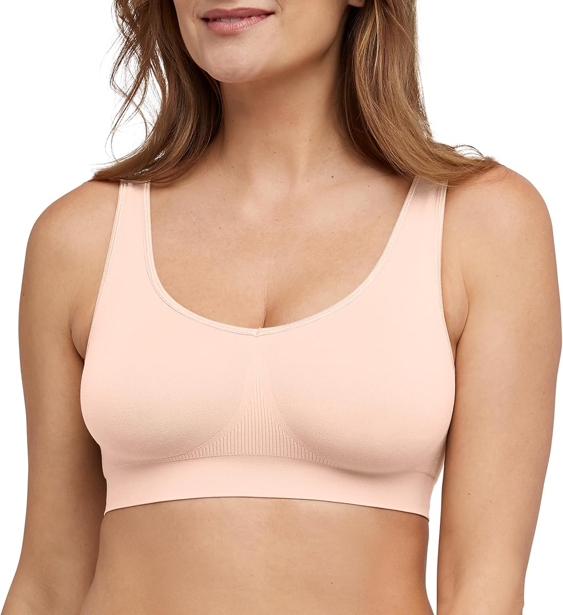 Sujetador Bralette inalámbrico para mujer, sujetadores en U lisos para mujer, bralettes sin costuras, sin abultamiento, suavizante, jersey
