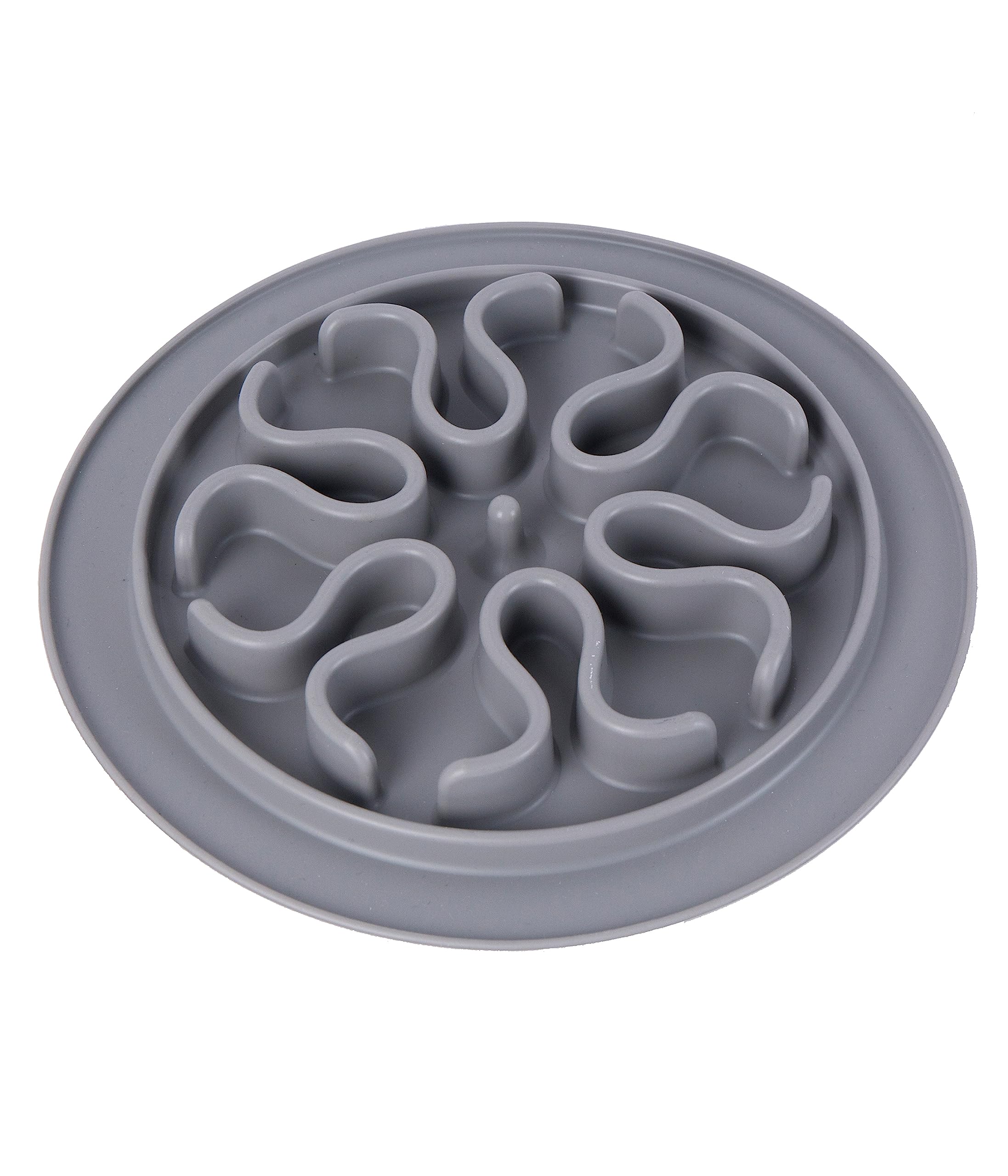 Dehner Dog and Cat Bowl Silicone Approx. Diameter 24 cm Height 2 cm Grey