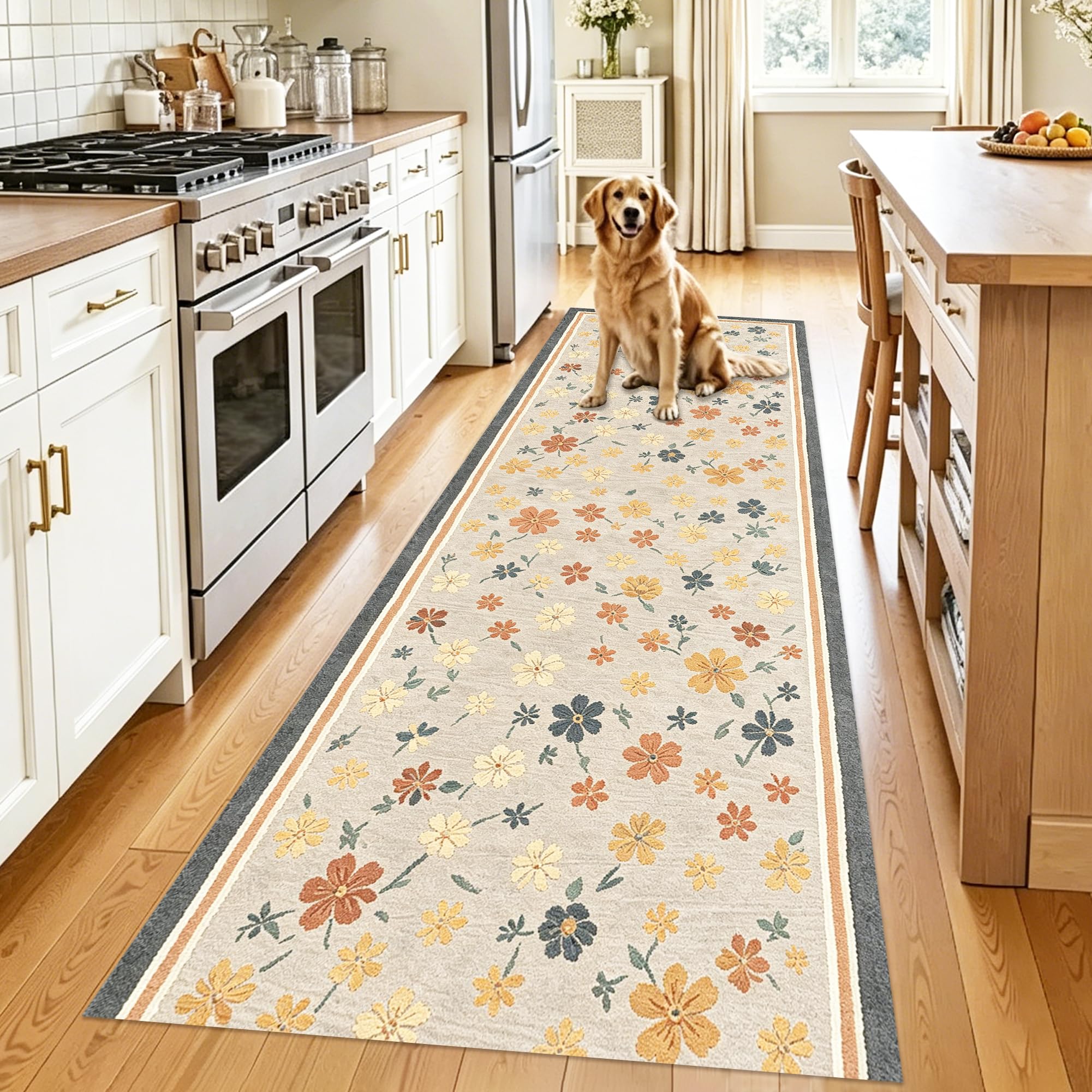 Alfombra cocina absorbente y lavable con base de goma para evitar resbalones domésticos