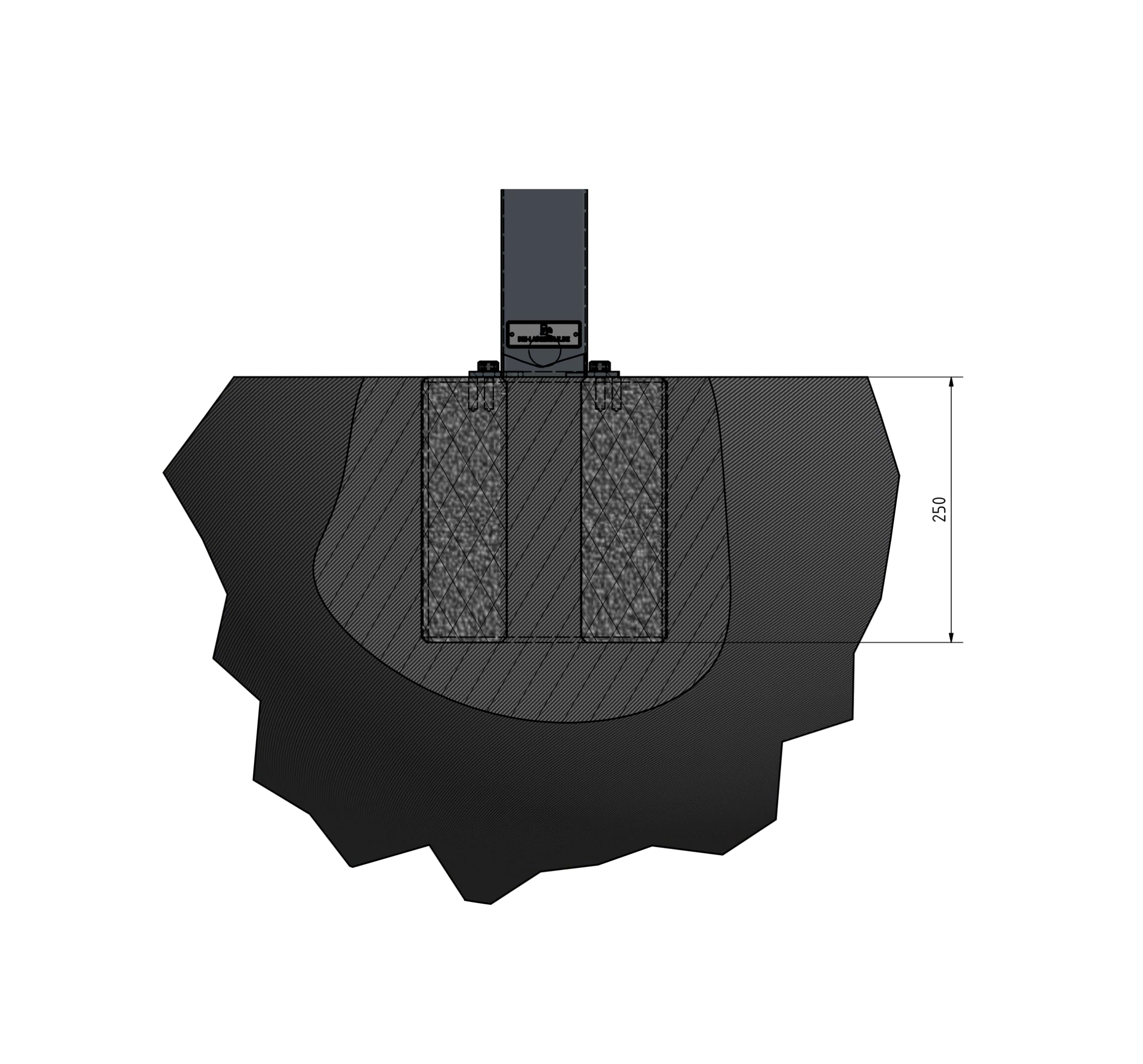 Fertigfundament aus Beton - Speziell für unsere Ladesäulen geeignet - Inklusive Schrauben und Zubehör - 31 Kg