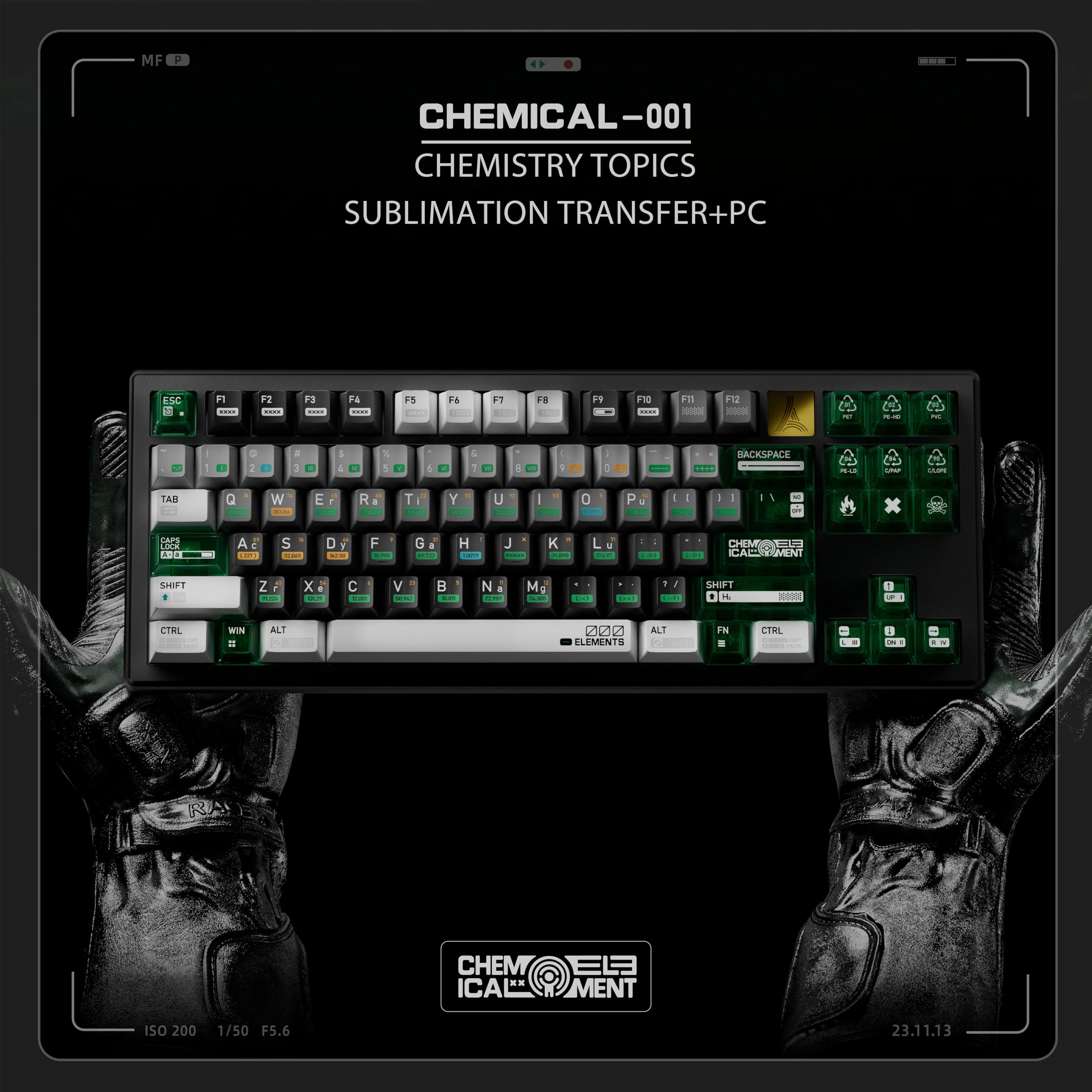 CHEMICAL-001 キーキャップセット Amazon | Chemistry 001テーマキーキャップオリジナル高さ145