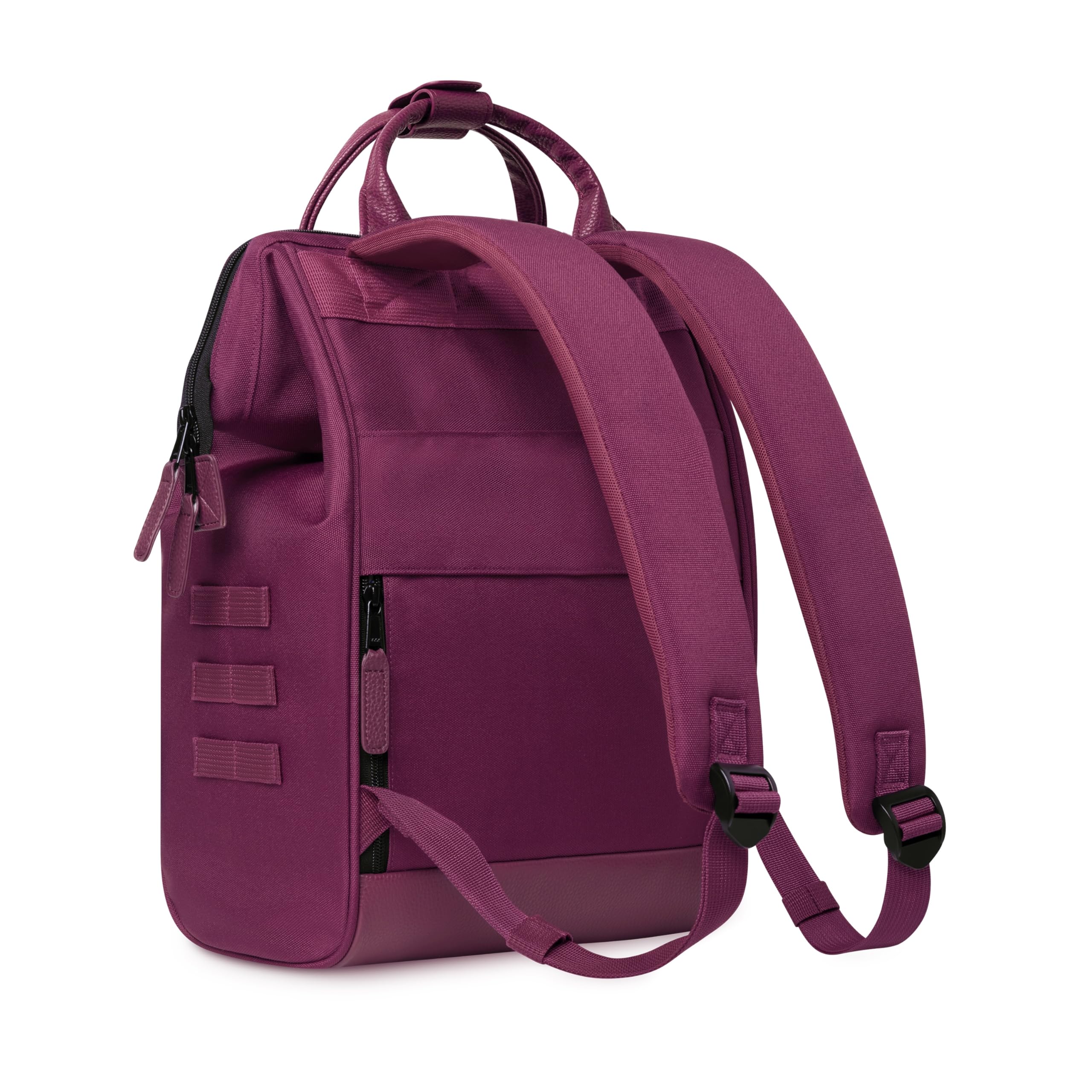 Cabaïa – Mochila Adventurer Nice - Medium 18L - Repelente al Agua – Compartimento Portátil 13″ – 2 Bolsillos Intercambiables – Certificada Vegana – Mochila de Viaje, Trabajo y Escuela – Violetta