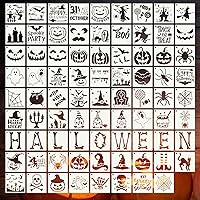 Vista 13 de 80 Piezas Plantillas de Navidad de 3 x 3 Pulgadas para Pintar sobre Madera, Plantillas Reutilizables de Feliz Navidad con Adornos y Copos de Nieve