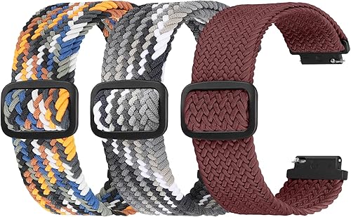 Ecogbd 16mm 18mm 20mm 22mm Elastisches Nylon Ersatzarmband, Schnellverschluss Ar