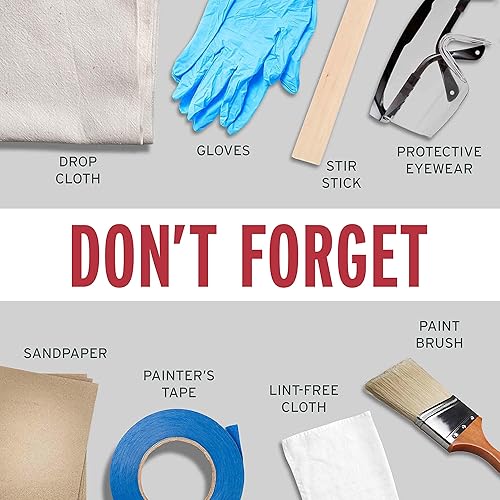 Miniatura 20 de Rust-Oleum 7770502-2PK - Pintura anti-óxido para aplicación con brocha, cuarto de galón (paquete de 2), almendra brillante, 2 latas