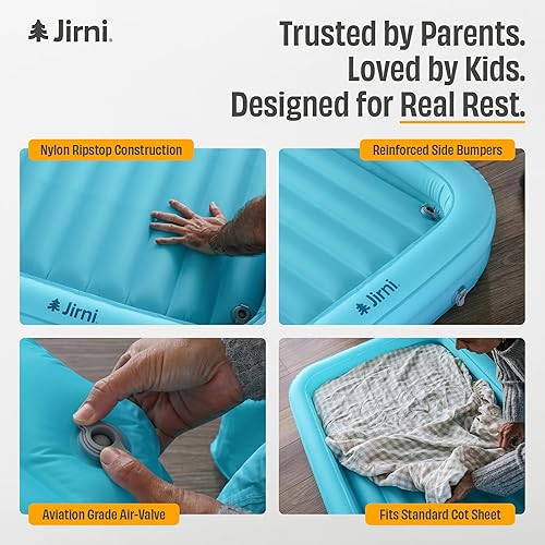 Miniatura 7 de Kipper - Cama de viaje para niños pequeños  Innovador sistema de bomba  Colchón de aire ultraligero y súper duradero para niños  Colchón de aire