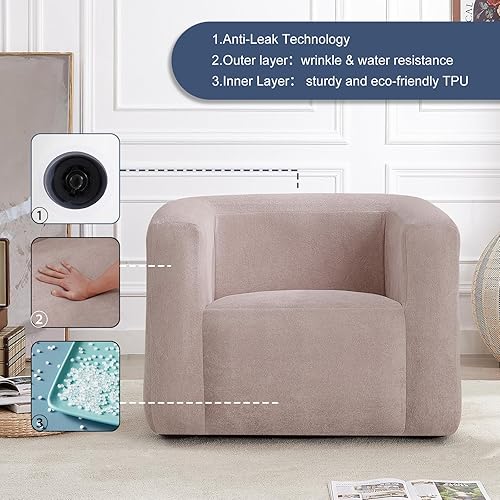 Miniatura 3 de RELXTIME Sillón inflable, sofá portátil al aire libre, tumbona portátil para interiores y exteriores, patio, patios, campamentos, sala de estar, con