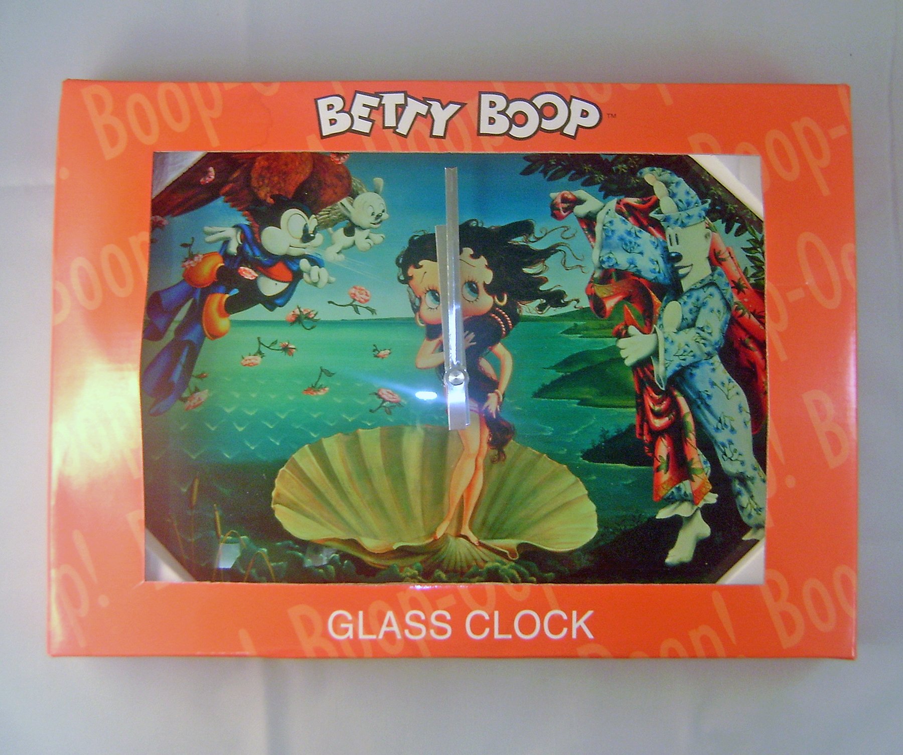 Betty Boop Green Venus Glass Wall Clock
