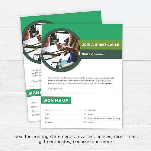 Miniatura 8 de PrintWorks Papel perforado horizontal profesional de 3 34 pulgadas, 8.5 x 11 pulgadas, perfecto para W-2, 1099 y uso llamativo, fabricado en los