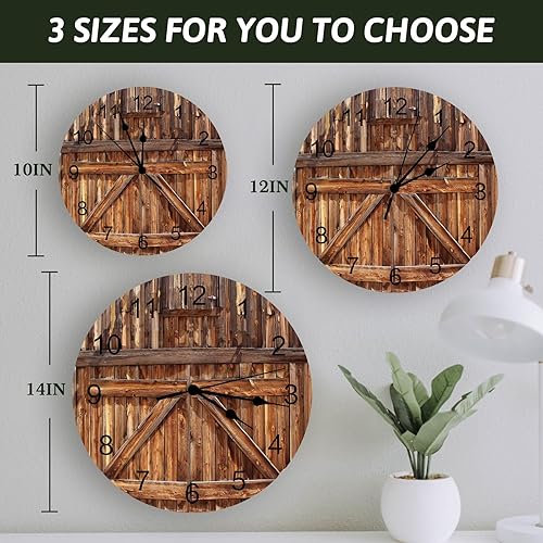 Miniatura 7 de Reloj de pared silencioso sin tictac decorativo para cocina, dormitorio, baño, oficina, sala de estar, cuarto de lavado, hogar, funciona con pilas,