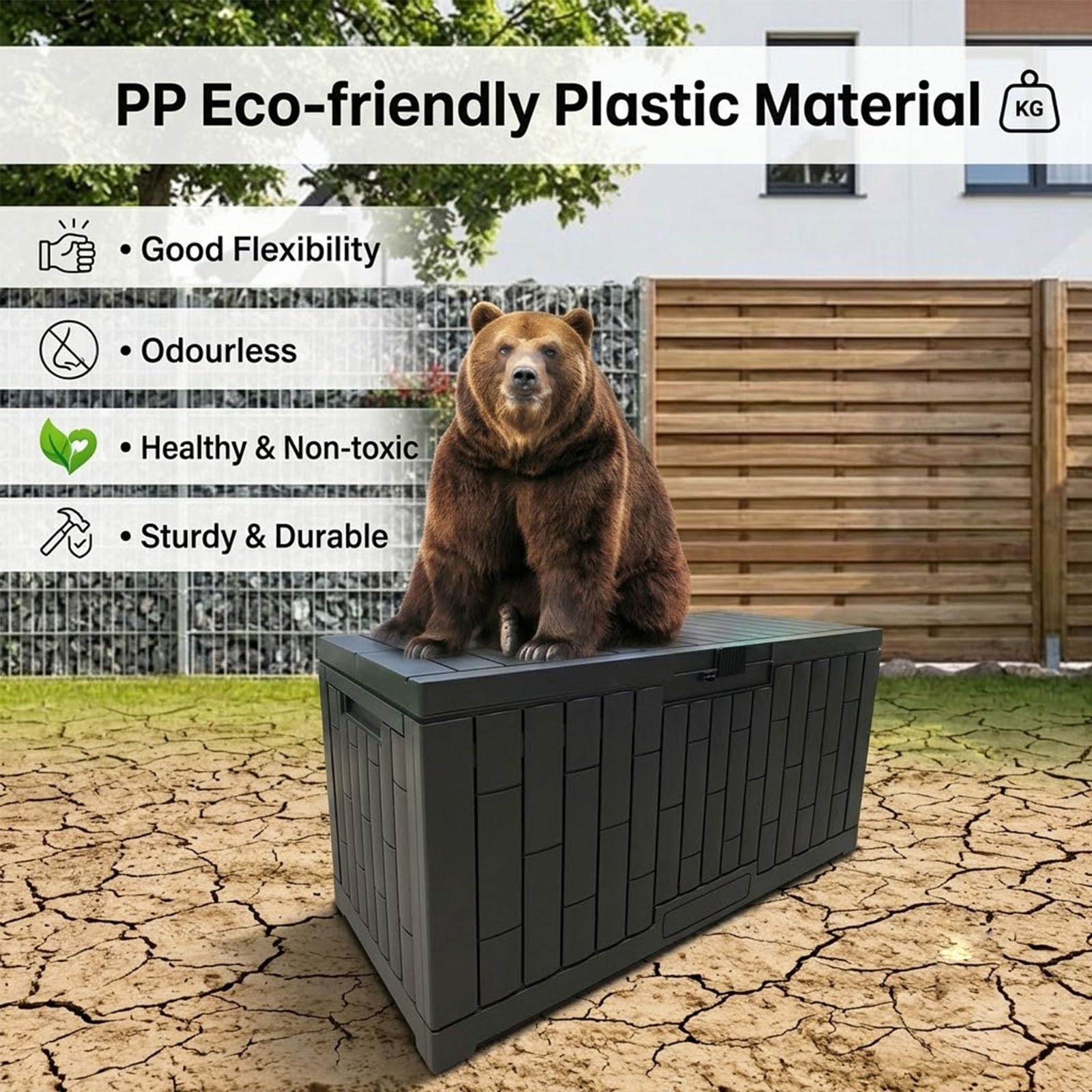 Generisch Outdoor-Aufbewahrungsbox, Wasserdichte Harz-Deckbox